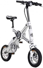 XBSLJ Electric Bike XBSLJ Electric Bikes, Folding Bikes Aluminum Alloy with Child Seat Chainless Light 10 Speed Commute Ebike 35KM and Fast Folding Ebike Adult-White