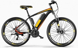 XDHN Electric Bike XDHN Heatile Electric Bike On And Off 60Km 36V10Ah Lithium Battery Comfortable Shock Absorption 27 Speed Suitable For Work Fitness Cycling Trip, Yellow