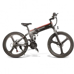 xfy-01 Bike xfy-01 Electric Mountain Bike 26 Inches - Commute Ebike, Fat Tire Electric Bike 48V - 250W Motor - 21 Speed - Foldable Electric Bicycle - Black+Red