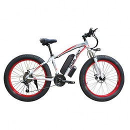 XHJZ Bike XHJZ 26'' Electric Mountain Bike with Removable Large Capacity Lithium-Ion Battery (48V 350W), Electric Bike 21 Speed Gear and Three Working Modes, Red