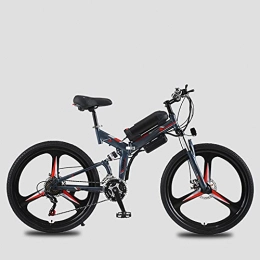 XILANPU Electric Bike XILANPU Electric Bicycle, 10AH Lithium Battery Assisted Bicycle Electric Folding Mountain Bike Adult Double Shock Absorption High Carbon Steel Material, Red