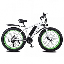 XILANPU Bike XILANPU Electric Bicycle, 26-Inch Aluminum Alloy ATV 36V350W Snowmobile 4.0 Tire Lithium Battery Electric Vehicle, White, 13AH