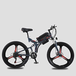 XILANPU Electric Bike XILANPU Electric Bicycle, 8AH Lithium Battery Assisted Bicycle Electric Folding Mountain Bike Adult Double Shock Absorption High Carbon Steel Material, Exquisite Welding, Red