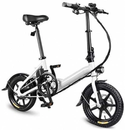 XINTONGLO Bike XINTONGLO Electric Folding Bike Lightweight Aluminum Alloy Folding Bicycle with Tire 250W Hub Motor Electric Bikes, White