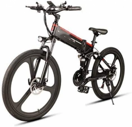 XINTONGLO Electric Bike XINTONGLO The foldable electric bicycle 48V 10AH 350W 25KM / H 26"MTB mountain bike aluminum bicycle liquid crystal display E- Maximum load 90 kg, Black