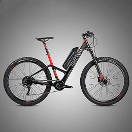 Xinxie1 Electric Bike Xinxie1 Electric Mountain Bike, 26 Inch Folding E-Bike with Super Lightweight Magnesium Alloy 6 Spokes Integrated Wheel, Premium Full Suspension And 11 Speed Gear Integrated Electric City Bike, Red