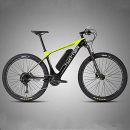 Xinxie1 Bike Xinxie1 Electric Mountain Bike, 26 Inch Folding E-Bike with Super Lightweight Magnesium Alloy 6 Spokes Integrated Wheel, Premium Full Suspension And 21 Speed Gear with Lithium-Ion Battery, Yellow