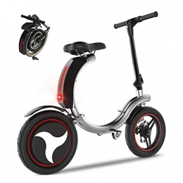 XIXIsport Electric Bike XIXIsport 14-inch folding electric bicycle aluminum alloy chainless electric bike light and fast folding ebike, Silver