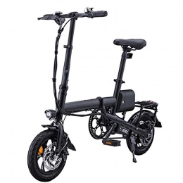 XUYIN Electric Bike XUYIN Folding Electric Bicycle, 12 Inch Portable Mini Lithium Battery Bicycle 240W Brushless Motor with Front LED Light 3 Riding Modes