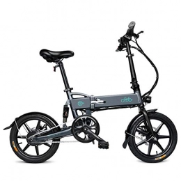 XUYIN Electric Bike XUYIN Folding Electric Bike 16 Inch Lithium Battery Bicycle 3 Riding Modes 6 Gear Variable Speed Pure Electric Riding 40-55KM Lithium Battery 7.8Ah, Gray