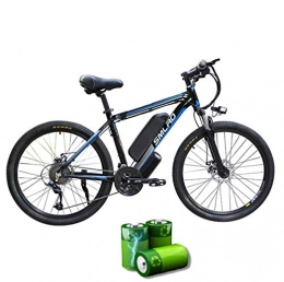 XXCY Electric Bike XXCY C6 Electric Mountain Bike, 1000W 26'' Electric Bicycle with Removable 48V 15AH Lithium-Ion Battery Shimano 27 Speed Gear (Black blue)