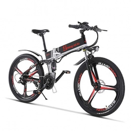 XXCY Bike XXCY M80 26' e-bike MTB 48V 350W Men Folding Ebike 21 Speeds Mountain&Road Bicycle with 26inch Tire, Disc Brake and Full Suspension Fork ... (black)