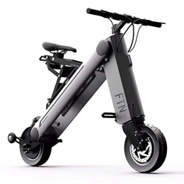 XXZQQ Bike XXZQQ Electric Bicycle, Folding Portable Aluminum Alloy Material for Adults 36V Lithium Ion Battery 10 Inch Wheel Electric Bicycle Adult Endurance Mileage 30-35KM, Gray