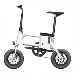 Y&WY Electric Bike Y&WY Electric Bike, Adult Folding Battery Car With Pedal Assist Removable Battery With Electronic Intelligent Anti-Theft, Aluminium Frame And Disc Brakes City Bike, White, Battery~7.5Ah