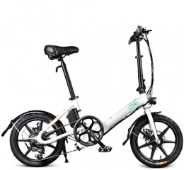 Y&XF Bike Y&XF Folding Bike, 250W Aluminum Electric Bicycle with Pedal for Adults And Teens, 16" Electric Bike 15Mph with 36V / 7.8AH Lithium-Ion Battery, Professional Quick-Shift Shimano 6-Speed, White