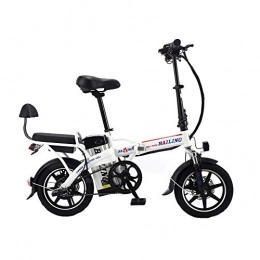 Y & Z Bike Y & Z 14 Inches Foldable Electric Bicycle, An Electric Bicycle Foldable, Portable Bicycle Safety Adjustable, 350 Watts, The Maximum Speed Of 25 Km / H, 150 Kg Payload QU526 (Color : White) LOLDF1