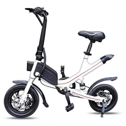 YANGMAN-L Bike YANGMAN-L Folding EBike, Road Bike 350W Aluminum Electric Bicycle with Pedal for Adults and Teens 12 inch Electric Bike 15Mph with 36V / 6.6 AH Lithium-Ion Battery, White