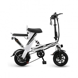 YCHSG Bike YCHSG Electric bicycle folding electric bicycle small adult battery car men and women mini electric car lithium battery car, White
