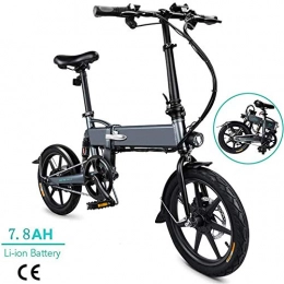 YDBET Bike YDBET Folding Electric Bikes for Adults 7.8AH 250W 16 inch 36V Lightweight with LED Headlights and 3 Modes All Terrain Bicycle Ebike for Fitness