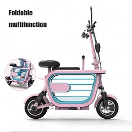 YDD Folding Electric Bicycle Lightweight and Aluminum E-Bike Multifunction Electric Bike with 580W Powerful Motor and 48V Lithium Battery Pet car,pink~15AH