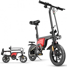 Ydshyth Bike Ydshyth Folding Electric Bike, 250W Aluminum Alloy Bicycle Removable 36V / 10Ah Lithium-Ion Battery with 3 Riding Modes, Red, 8AH