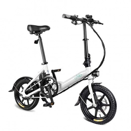 yeehao Electric Bike yeehao 1 Pcs Electric Folding Bike Foldable Bicycle Double Disc Brake Portable for Cycling White