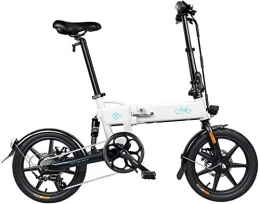 YHBX Bike YHBX FIIDO D2S 16-inch Tires Folding Electric Bike with 250W Motor Max 25km / h, 6 Speeds Shift Ebike With Front LED Light 7.8Ah Battery for adults (White)
