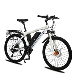 YIZHIYA Electric Bike YIZHIYA Electric Bike, 26" Adults Electric Mountain Bicycle, 21 Speed E-bike, Removable Lithium Battery, 3 Working Modes, Outdoor Cycling Travel Commuting E-Bike, White, 48V10AH 500W