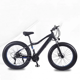 YIZHIYA Electric Bike YIZHIYA Electric Bike, 26" Adults Electric Mountain Bicycle, Fat tire snowmobile Hidden Removable Lithium Battery, 27 Speed E-bike, Double Disc Brakes City Commute Ebike, Black, 36V 350W