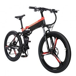 YIZHIYA Electric Bike YIZHIYA Electric Bike, 26" Folding Adults All Terrain Electric Mountain Bicycle, Professional 27 Speed Magnesium alloy wheel E-bike, Front & Rear Disc Brake Ebike