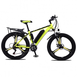 YIZHIYA Electric Bike YIZHIYA Electric Bike, 26" Magnesium Alloy Electric Mountain Bicycle for Adults, Professional 27 Speed All Terrain E-bike, Front and rear mechanical disc brakes, Black yellow, 36V 13AH