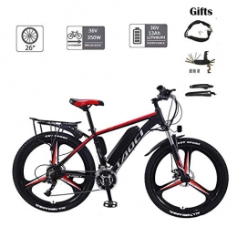 YMhome Bike YMhome Upgrade Electric Bikes for Adult, Alloy Ebikes Bicycles All Terrain, 26" 36V 350W 13Ah Removable Lithium-Ion Battery Mountain Ebike for Mens, Black Red
