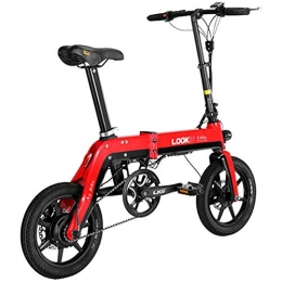 YOUSR Electric Bike YOUSR 14 Inch Electric Bicycle, Bicycle, Mini Folding Bicycle for Adult 36V / 10AH Lithium Battery Long Life of the Battery 350W THREE Driving Mode Professional Red