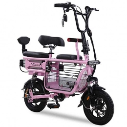 YOUSR Electric Bike YOUSR 350W Electric Adult Bicycle, 48V 15.6Ah Electric Bicycle Removable Waterproof Lithium Battery Supported Electric Bike with LED Dashboard Pink