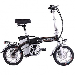 YOUSR Electric Bike YOUSR Electric Bicycle, 14 Inch Fold Portable Aluminum Alloy Fashion Mini Electric Bike, 48V Lithium Battery, 240W Brushless Quiet Motor, 3 Speed Once