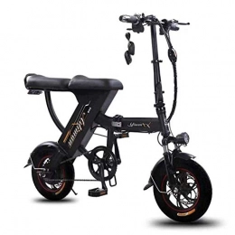 YOUSR Electric Bike YOUSR Electric Bicycle, Carbon Steel Portable Folding Adult Electric Bicycle, 48V Lithium Battery 350W Brushless Motor, Remote Anti-theft Device