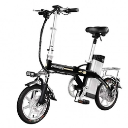 YOUSR Electric Bike YOUSR Electric Bicycle Portable, Foldable Electric Bicycle for Adults, with Pedal 48 V Lithium Ion Battery 400 W, Powerful Engine Speed 20 Km / H