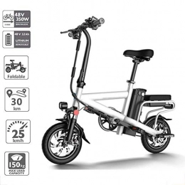 YOUSR Electric Bike YOUSR Foldable Electric Bike, 350 W Lightweight Electric E-bike Mini-roller with a Maximum Speed of Up to 25 Km / H and a Range of 28 Miles White