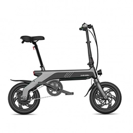 YPYJ Electric Bike YPYJ 12 Inch Electric Bicycle Ultra Light Lithium Battery Battery Bicycle Folding Small Electric Car, Gray