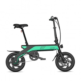 YPYJ Bike YPYJ 12 Inch Electric Bicycle Ultra Light Lithium Battery Battery Bicycle Folding Small Electric Car, Green