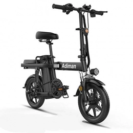 YPYJ Electric Bike YPYJ Electric Bike, Folding Electric Bicycle for Adults, 15.5 Mph Ebike with USB Port To Charge on The Go, Smart Meter + Headlights + Electronic Rear Taillights, Black