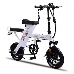 YPYJ Electric Bike YPYJ Folding Electric Bike Multi-Function Portable Electric Commuter Bicycle Ebike with 48V 25Ah Lithium Battery, White