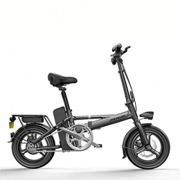 YPYJ Electric Bike YPYJ Folding Electric Car Bike Adult Men And Women Small Scooter Mini Battery Car with 48V 26Ah Lithium Battery, Gray