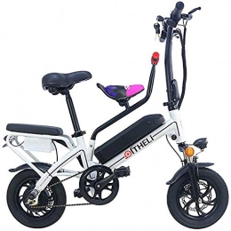 YSHUAI Electric Bike YSHUAI Child Electric Bicycle, Electric Bikes, 288 W 12-Inch Pedal Assistant E-Bike with Removable 48-Volt Lithium Battery Electric Bicycle, for Cycling Outdoors, Red, V6 48 Ah