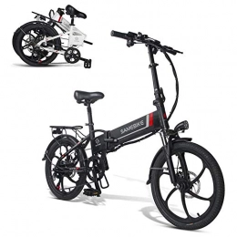 YSHUAI Bike YSHUAI Electric Bicycles Bike, Electric Mountain Bike 350W Electric Bicycle Beach Cruiser Lightweight Folding 7S, Conjoined Rim, 10.4Ah, 350W, with Removable 48V Lithium-Ion Battery
