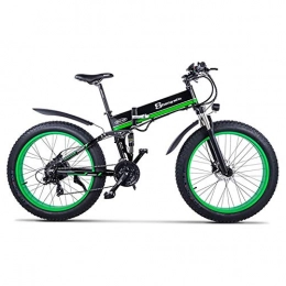 YSNJG Electric Bike YSNJG 1000W Electric Bike 21 Speeds 26 inch Fat Tire Road Bicycle Beach / Snow Bike with Hydraulic Disc Brakes (Green)