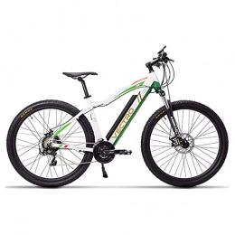 YSNJG Electric Bike YSNJG 29 Inch Electric Bicycle, Mountain Bike, Hidden Lithium Battery, 5 Level Pedal Assist, Lockable Suspension Fork (White)