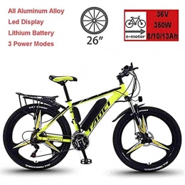 YSNJG Electric Bike YSNJG Electric Bikes for Adult, Mens Mountain Bike, Bicycles All Terrain, 26" 36V 350W Removable Lithium-Ion Battery Bicycle Ebike (Yellow-Green)