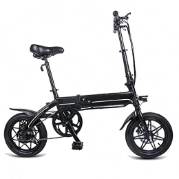 YUNLILI Electric Bike YUNLILI Multi-purpose 14" Adults Folding Electric Bike Unisex Electric Bike Portable E-Bike Easy to Store Motor Home Boat Car 3 Riding Modes Lithium-Ion Battery for Outdoor Cycling Travel Work Out