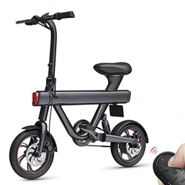 YX-ZD Electric Bike YX-ZD 12" Adult Folding Electric Bike, Commuting Ebike with 240W Motor 36V 10AH Lithium Battery Up To 30Km / H, with Anti-Theft System Dual Shock Suspension V-Shaped Design, Black